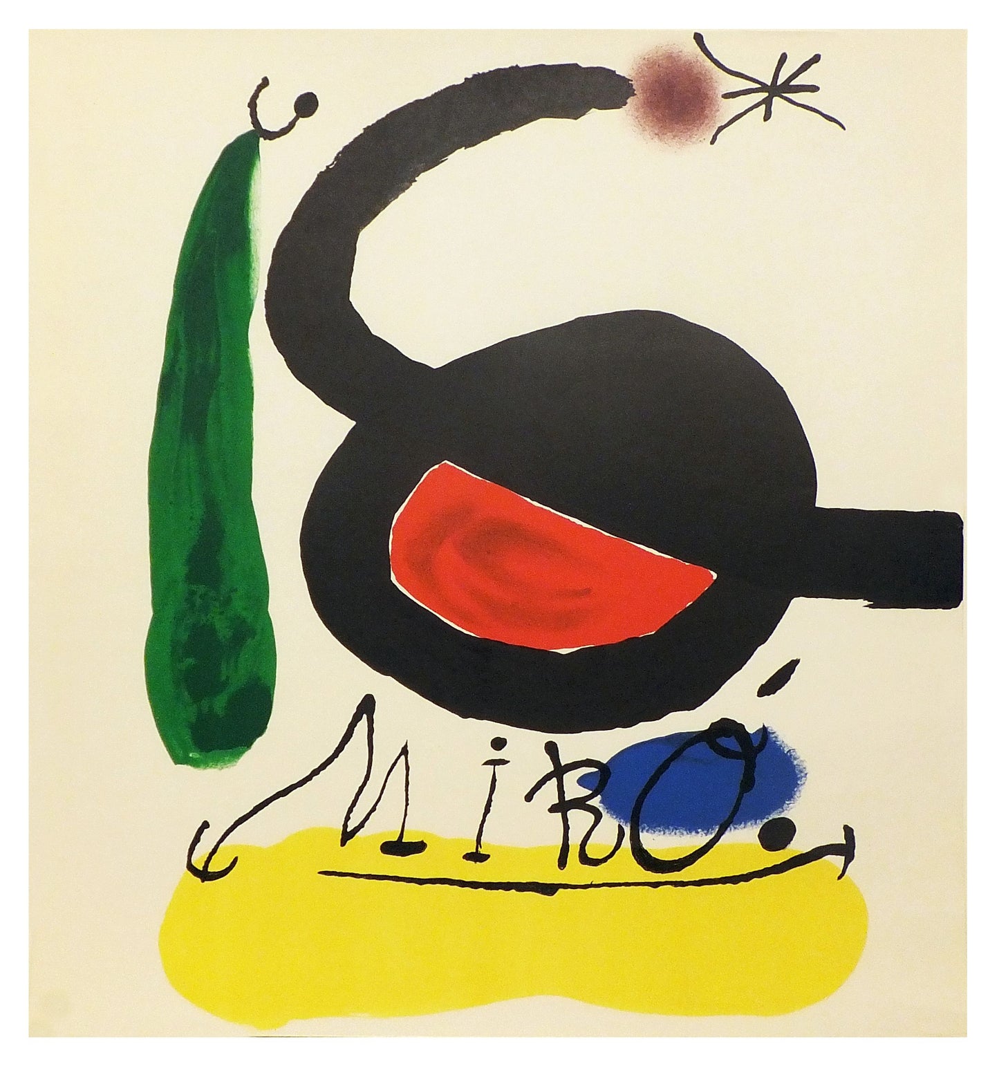 MIRO Juan - L'oiseau Solaire, L'oiseau Lunaire, Étincelles, affiche