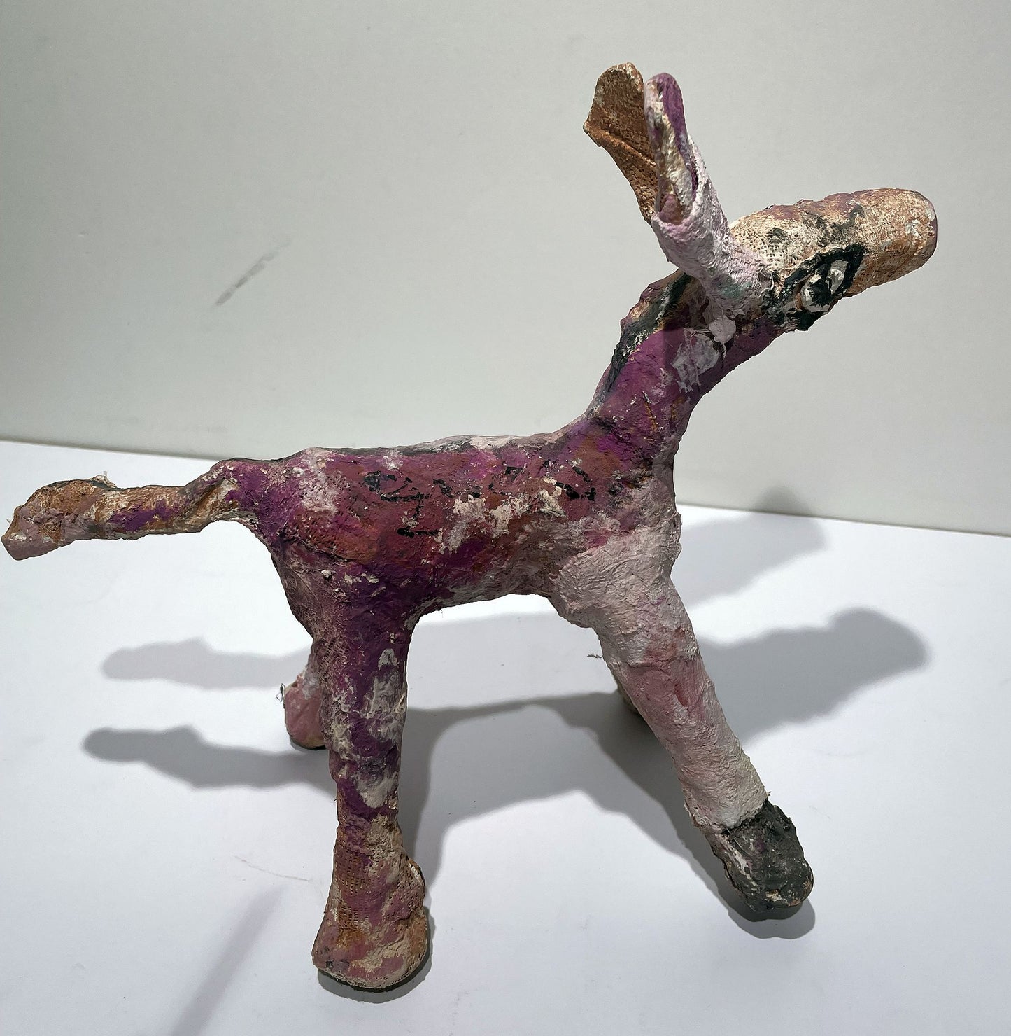 JABER El Mahjoub - L'Âne rose - Sculpture Art Brut