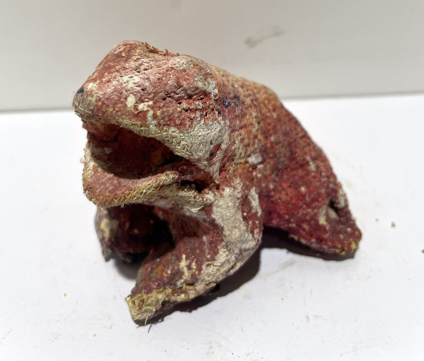 JABER El Mahjoub - La grenouille rouge - Sculpture Art Brut