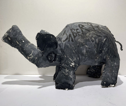 JABER El Mahjoub - L'éléphant - Sculpture Art Brut