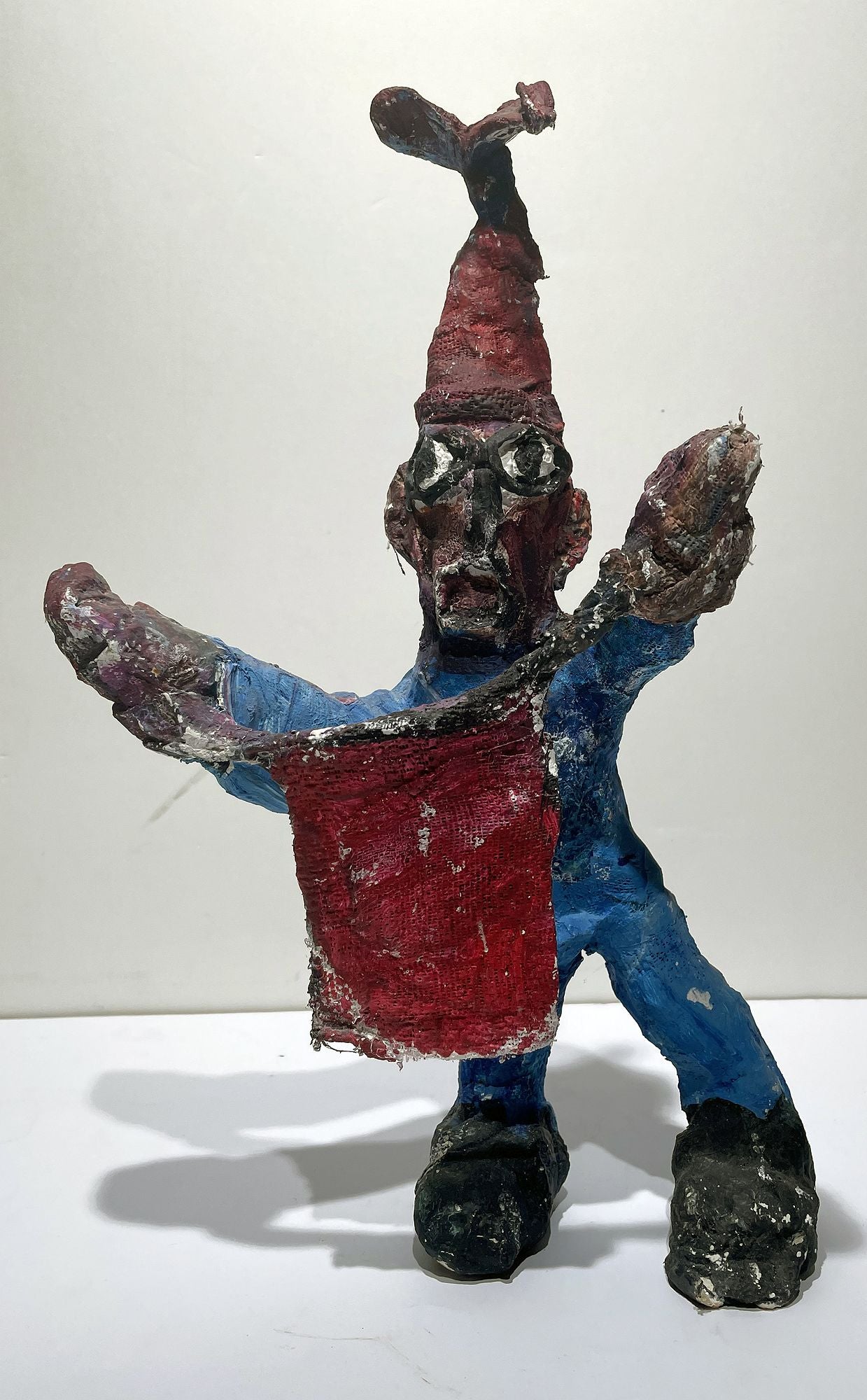 JABER El Mahjoub - Le pêcheur - Sculpture Art Brut