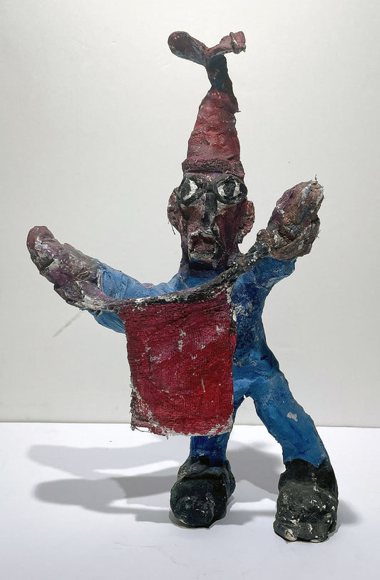 JABER El Mahjoub - Le pêcheur - Sculpture Art Brut