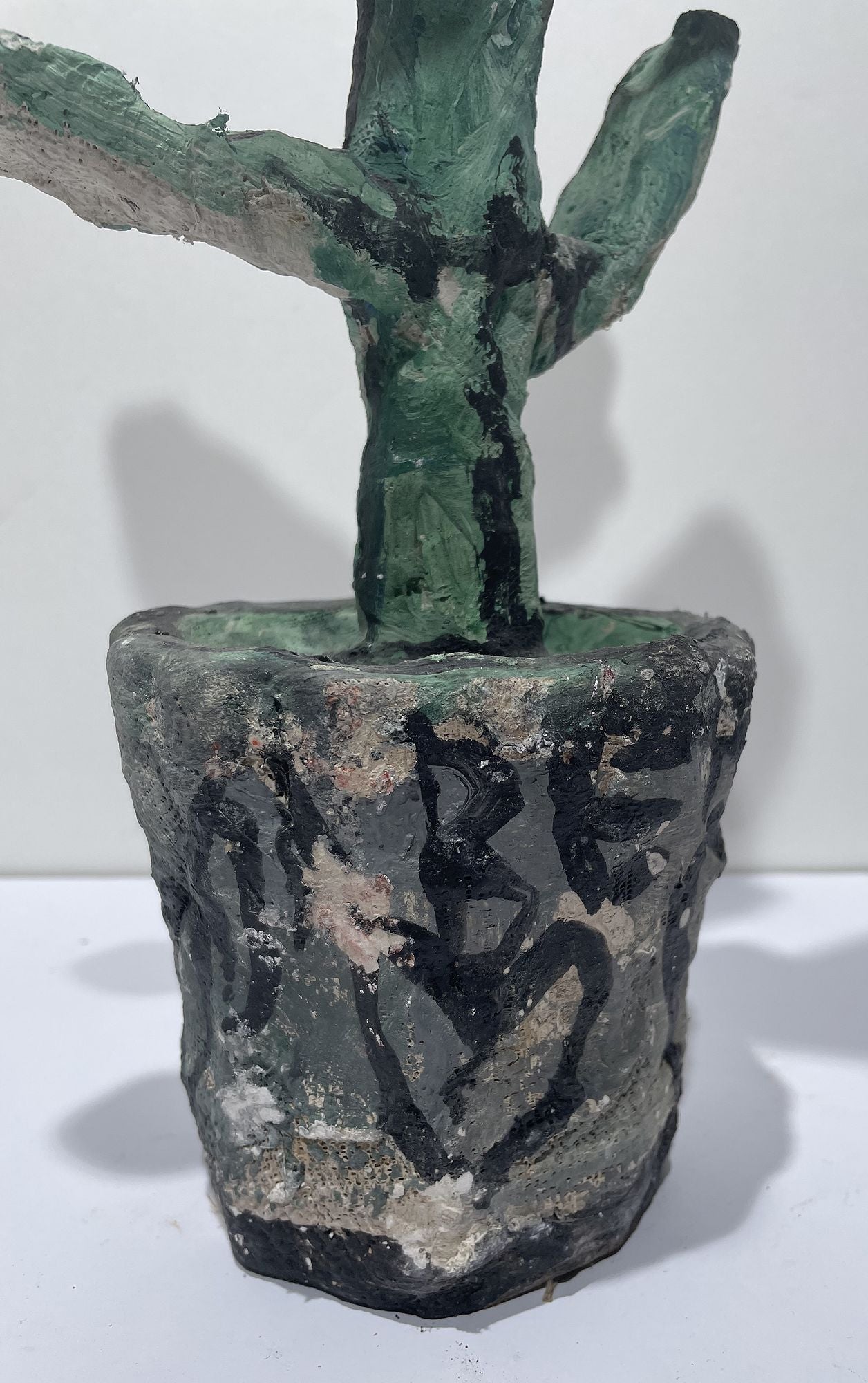 JABER El Mahjoub - Le pot de fleur - Sculpture Art Brut