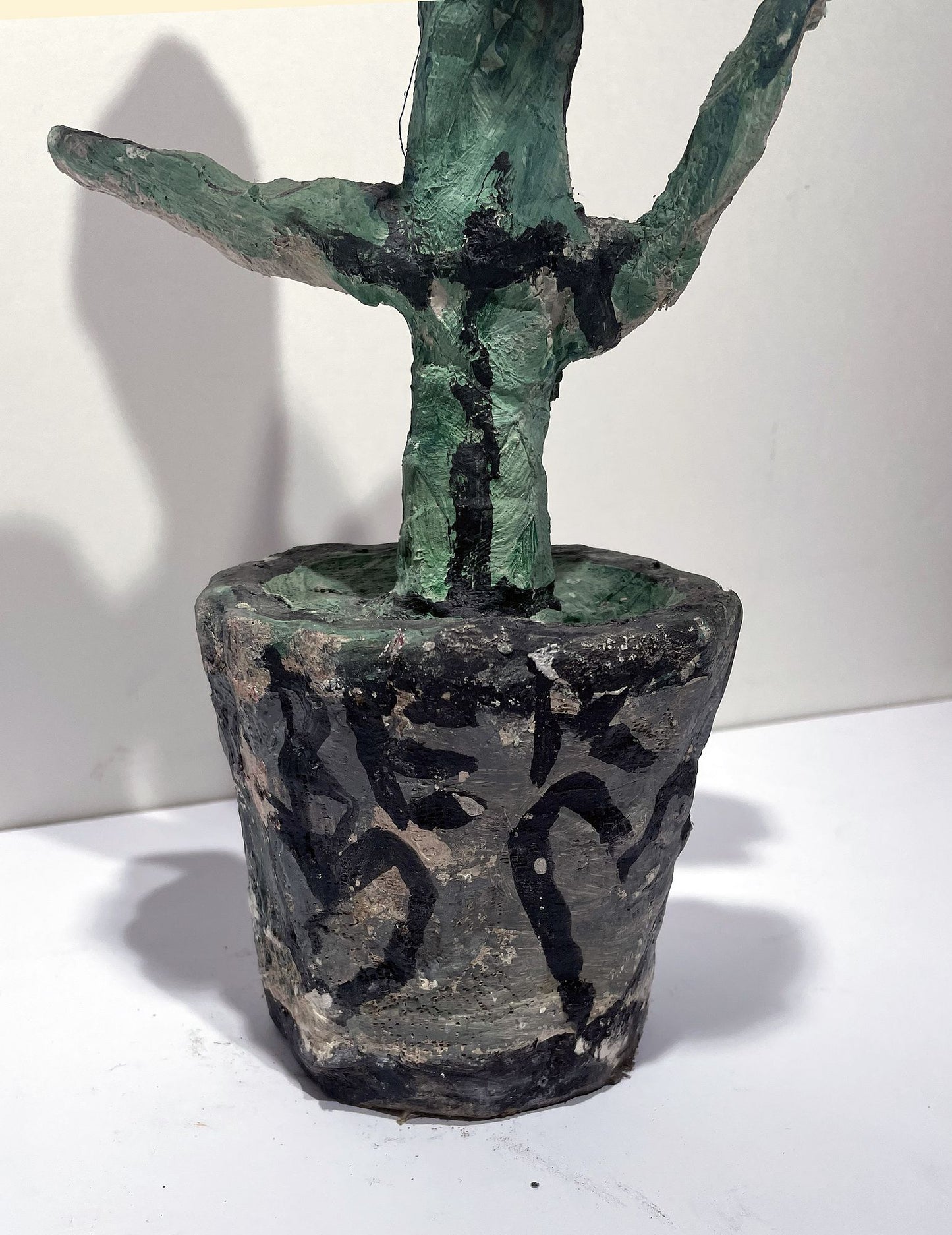 JABER El Mahjoub - Le pot de fleur - Sculpture Art Brut