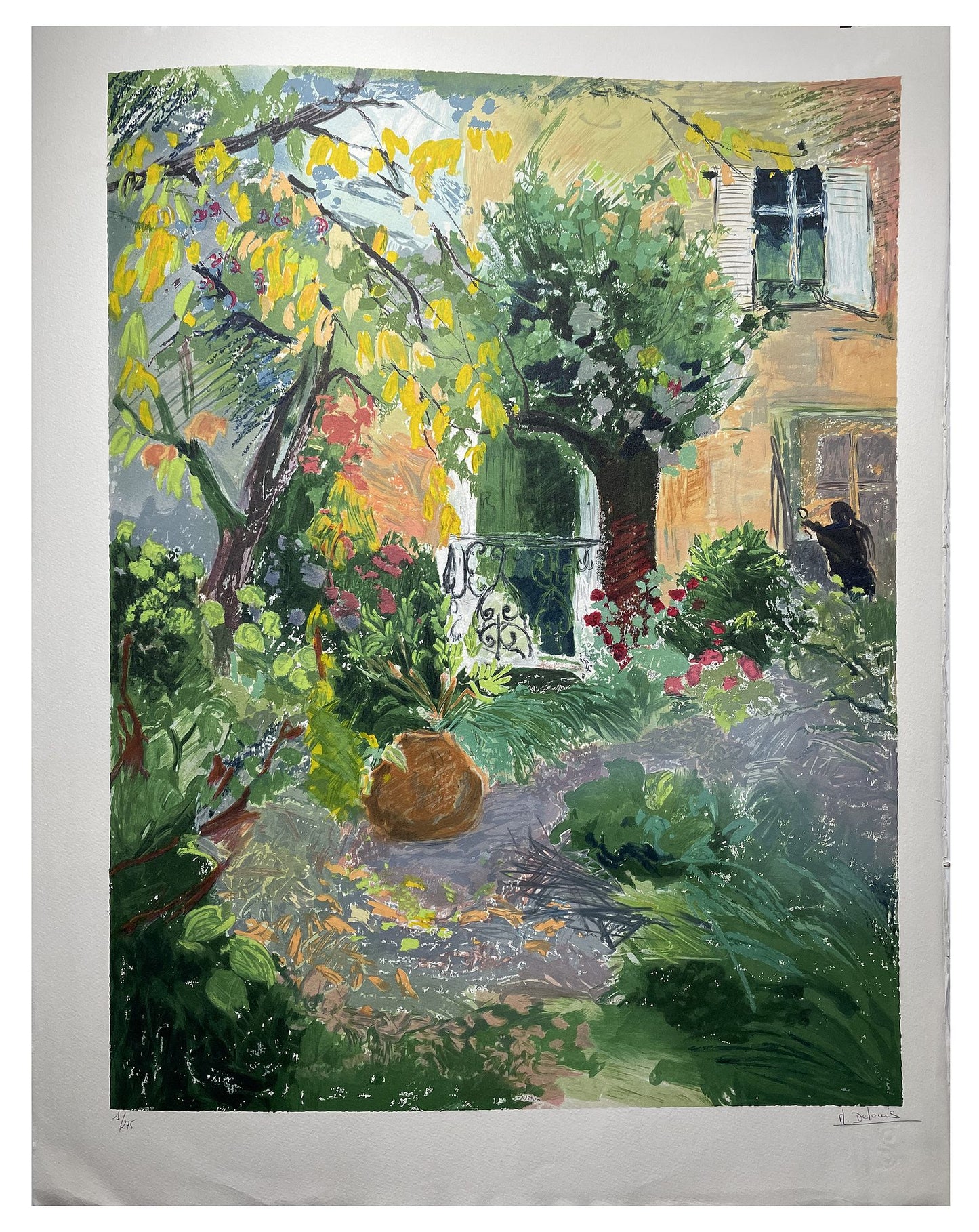 CHEFFER DELOUIS Yvonne - Le jardin d' Yvonne, lithographie