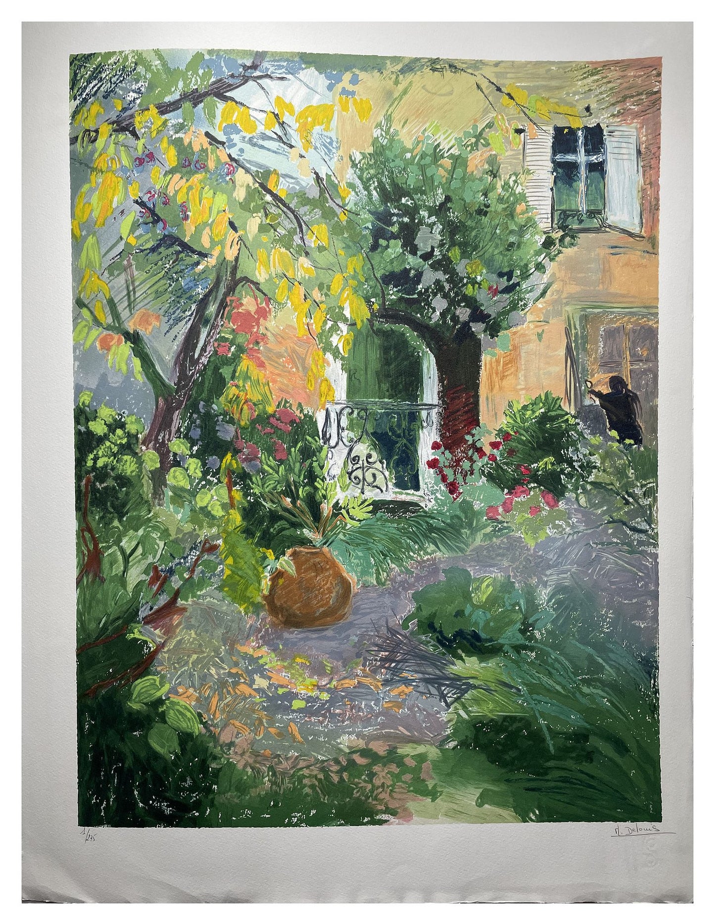 CHEFFER DELOUIS Yvonne - Le jardin d' Yvonne, lithographie