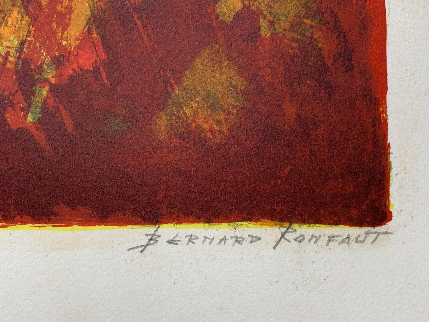 Bertrand RONFAUT - Paysans au champ, lithographie