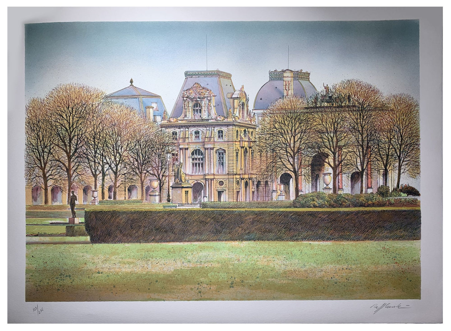 Rolf RAFFLEWSKI - Palais du Louvre, lithographie