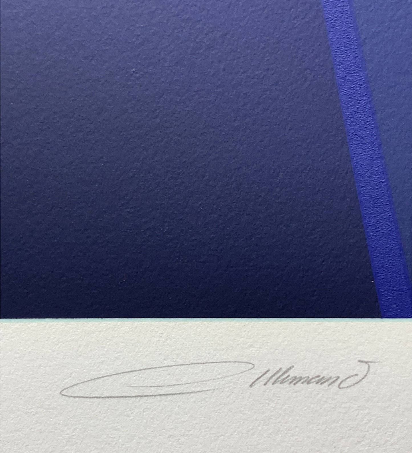 Jean ALLEMAND - Perspective bleue , sérigraphie