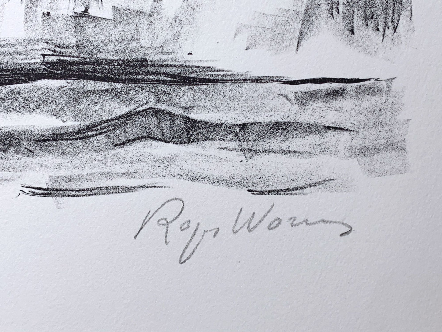 Roger WORMS - Quai de Seine, lithographie