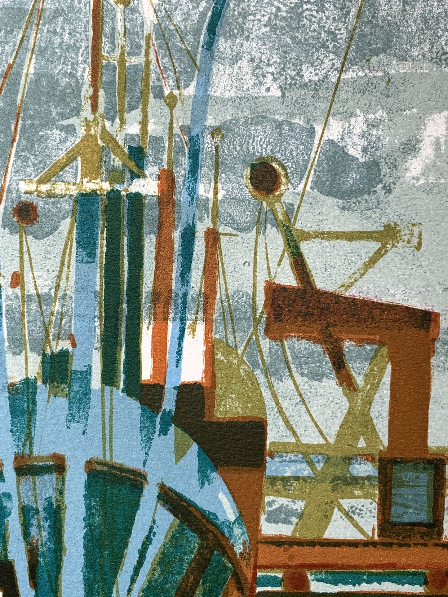 M. LONGE - Le port de Brest, lithographie