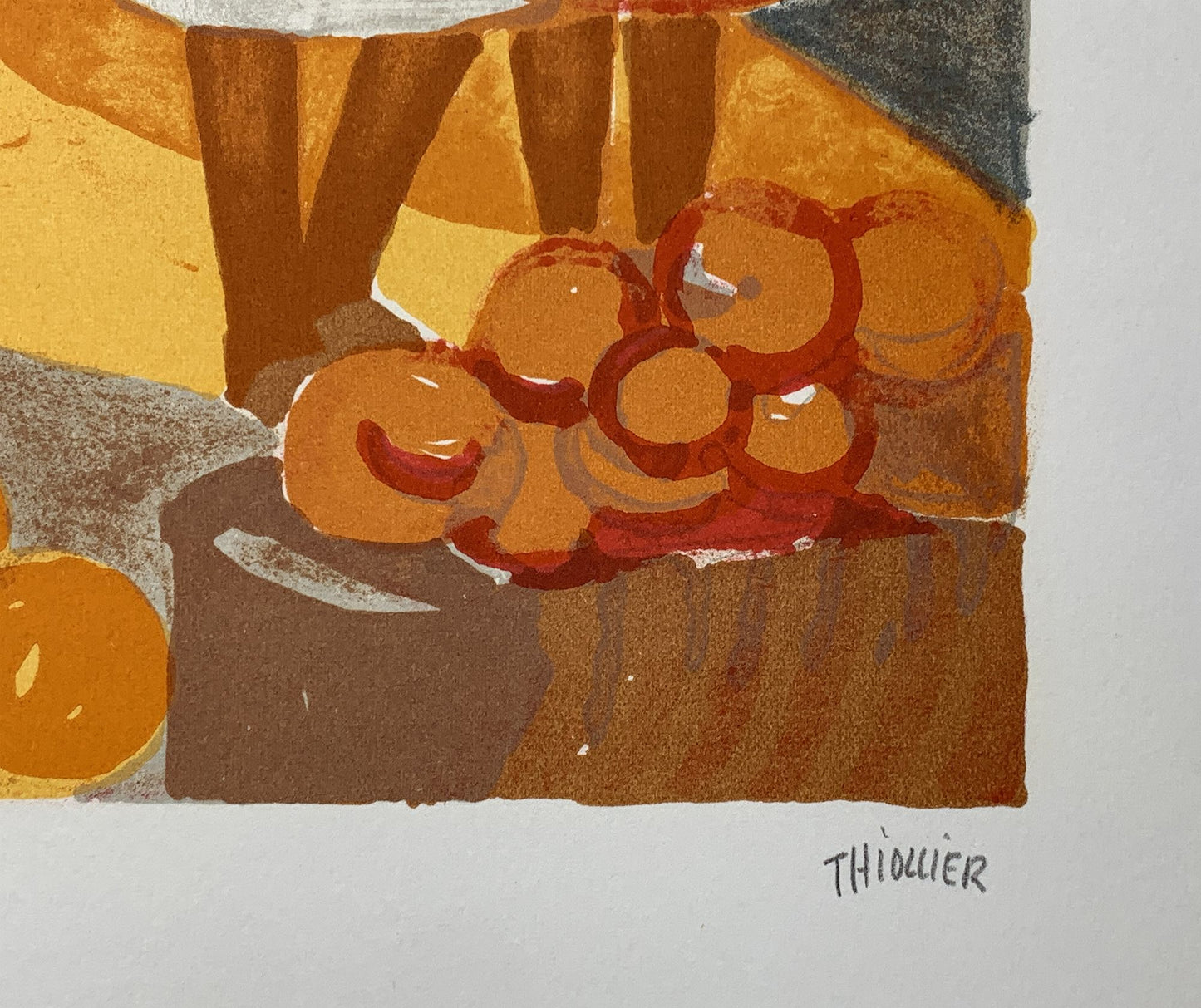 Eliane THIOLLIER - Au marché, lithographie