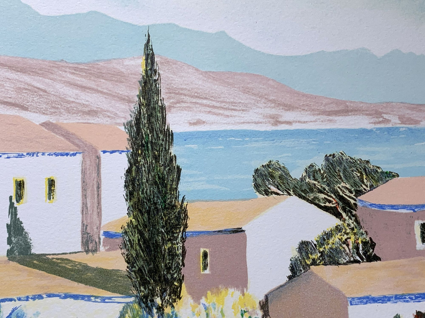 Gilbert ARTAUD - Paysage de Corse, lithographie