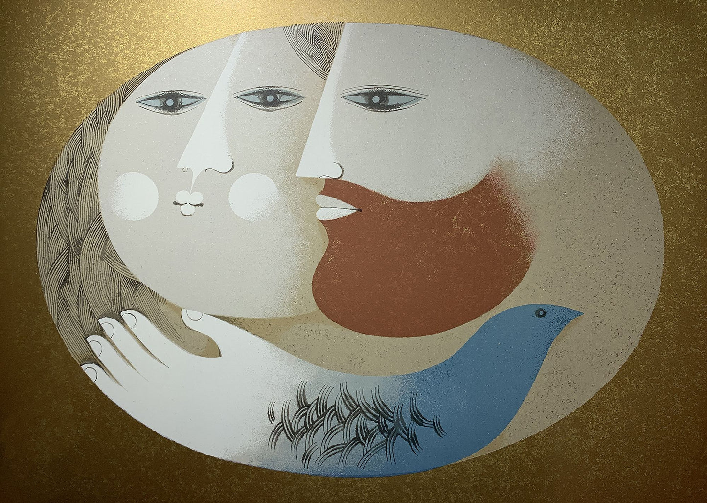 Samy BRISS - Le baiser, Sérigraphie