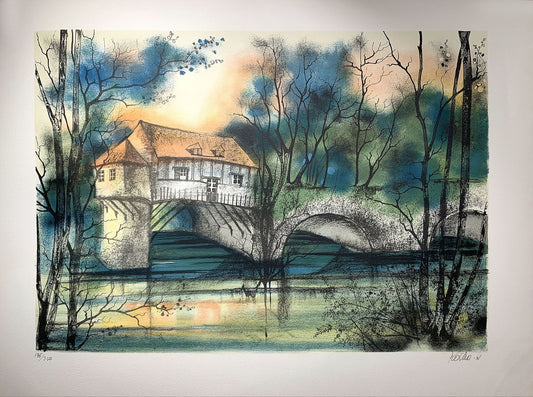 Kostia - La maison sur le pont, lithographie