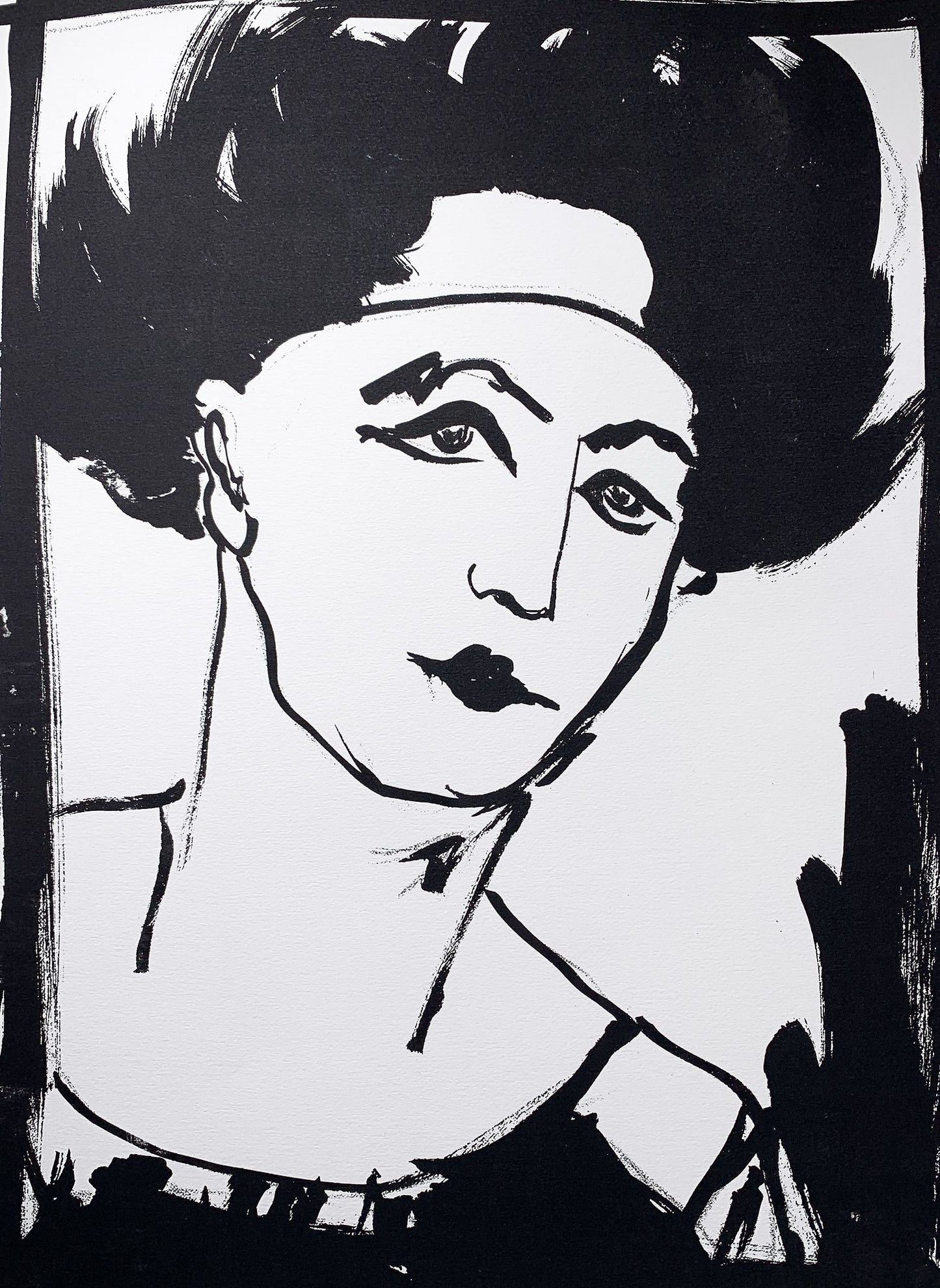 Robert Louis NICOIDSKI - Portrait de femme, lithographie