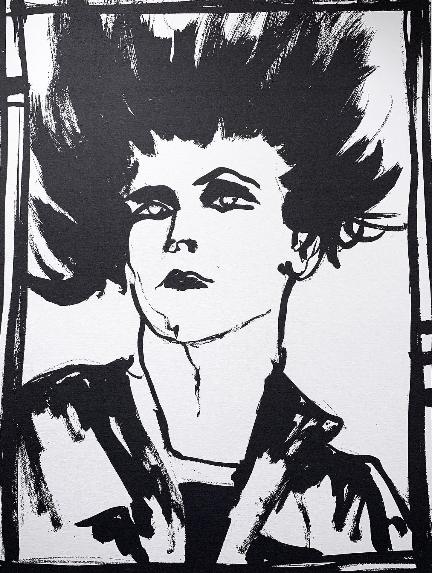 Robert Louis NICOIDSKI - Punk portrait, lithographie