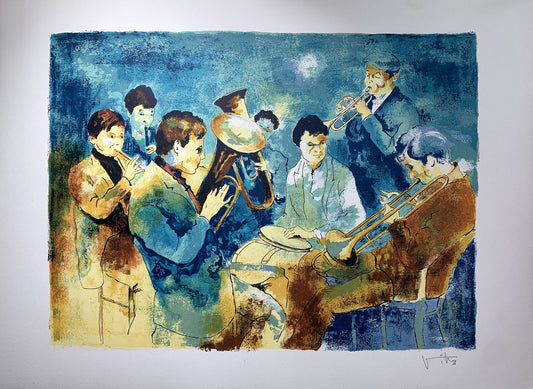 Victor VIKO - L'orchestre, lithographie