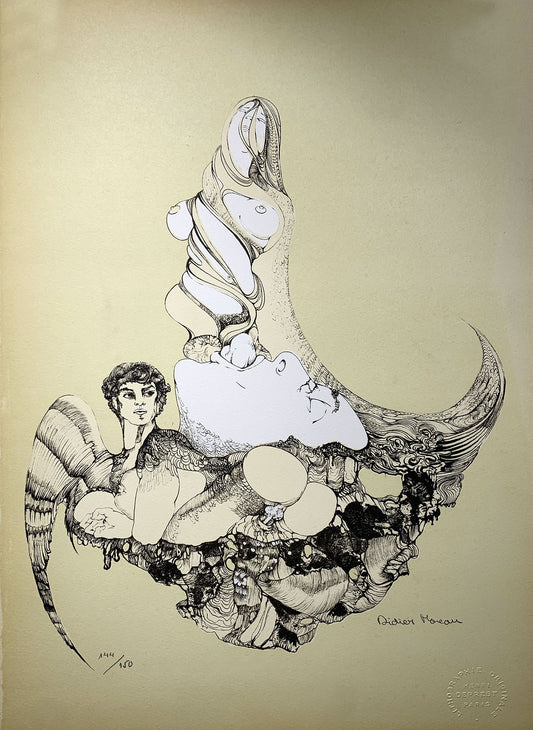 Didier MOREAU - Le souper, lithographie