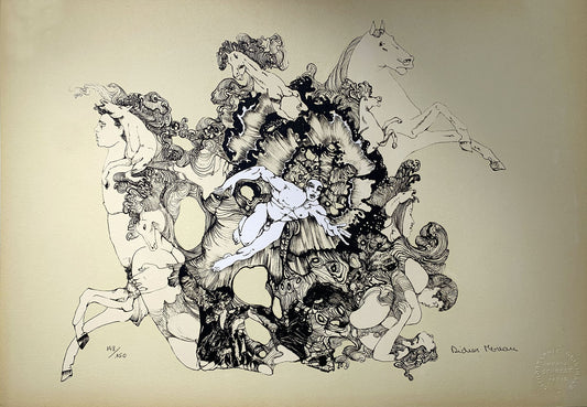 Didier MOREAU - La fuite, lithographie